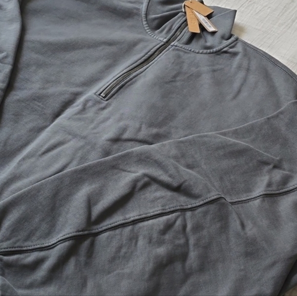 SKIMS Boyfriend Fleece Half Zip Pullover Size:XS Zircon - Picture 6 of 11